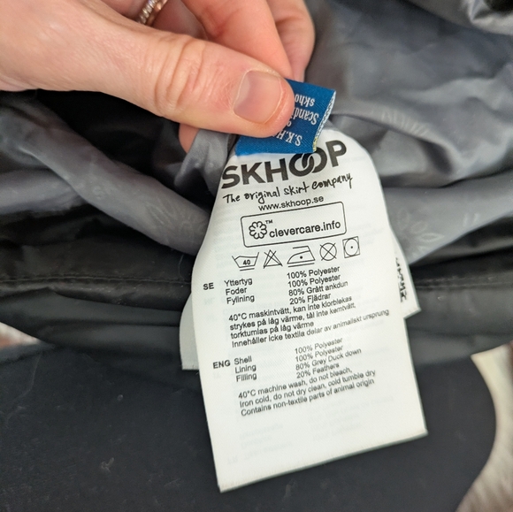 Skhoop Hella Down Women's Long Black Maxi Ankle Puffer Coat Parka S Small - Picture 14 of 16